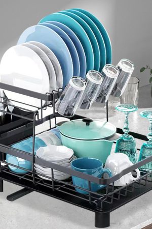 Kitchen Counter Metal Dish Racks Drainers