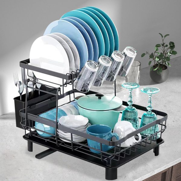 Kitchen Counter Metal Dish Racks Drainers