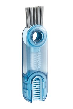 3in1 Tiny Bottle Cup Lid Brush Straw Cleaner BLUE
