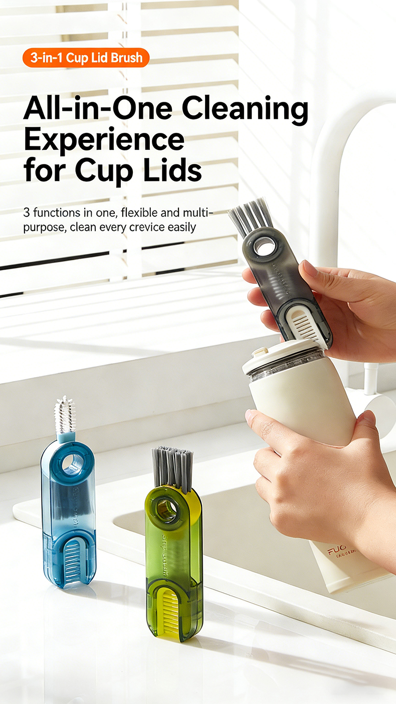 3in1 Tiny Bottle Cup Lid Brush Straw Cleaner