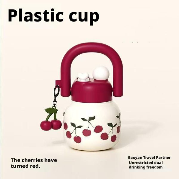 Big Belly Water Bottle Red cherries