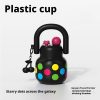 Big Belly Water Bottle Black polka dots