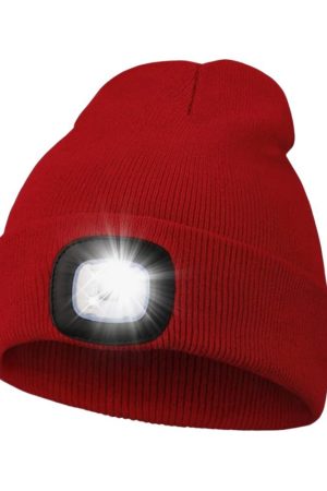 Led outdoor knitted hat