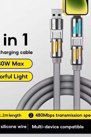 Digital-MY - 4-in-1 Spring-loaded Aromatic Fast Charging Cable