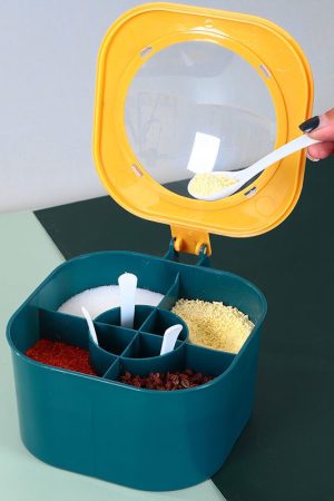 Seasoning Box Free 4 Spoons Salt Sugar Storage Box