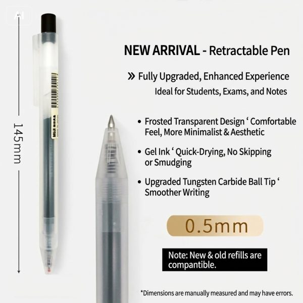 0.5mm Bullet Press Color Gel Pen